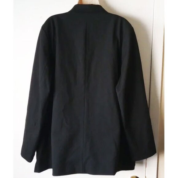 NWT H&M Single-Button Notched Lapel Blazer XXL Black Fully Lined 2XL - Picture 2 of 7
